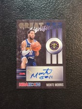Monte Morris 2020-21 Panini NBA Hoops - Great Significance  #GS-MMR Autograph 