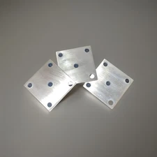 .125 1/8” Aluminum 2”x2” Mounting Bracket (5) 1/4” Holes 1/4”Center Hole (3) Pcs