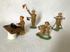 Barclay Toy Soldiers WWI Commnications Lot Semaphore War Correspondant ETC.