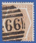 GB SG123 QV 1872 6d PALE BUFF PLATE 11 DJ GU IN LIVERPOOL 466