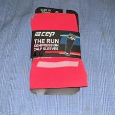 CEP The Run 4.0 Compression Calf Sleeves Pink Size IV Women Athletic Running