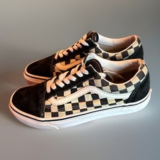 Vans Low To Lace Up Checkerboard Skate Shoes Black White Women Sz 7 Men Sz 5.5