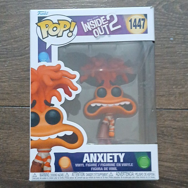 Funko Pop! Figura Vinilo Pixar Inside Out 2 Anxiety #1447 Naranja