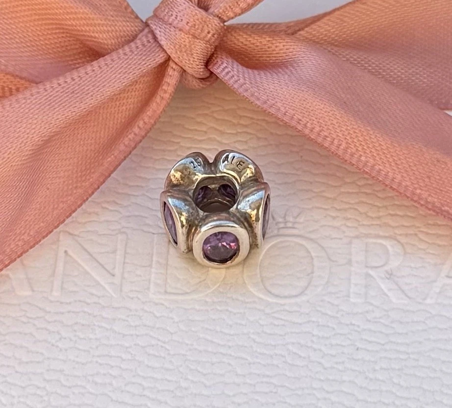 Original Pandora Charm „ovale Lichter “lila, 925 silber #79311ACZ - Bild 3 von 3