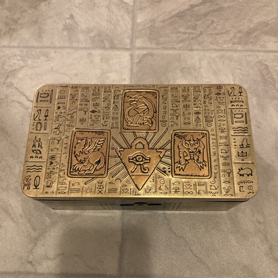 YUGIOH TCG! EMPTY Tin 2022 Tin Of The Pharaoh s Gods! TWO TINS x 2 NO CARDS