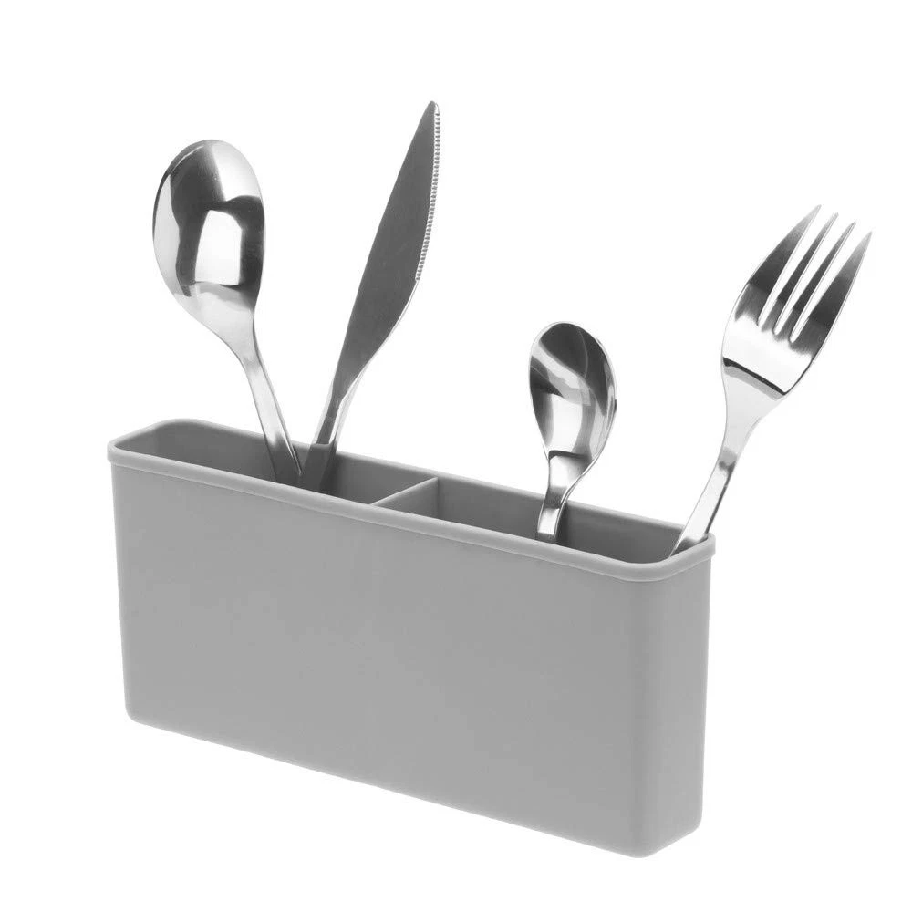 Plastic Utensil Silverware Storage Holder CaddyFit Kitchen Sink Drying Rack M...