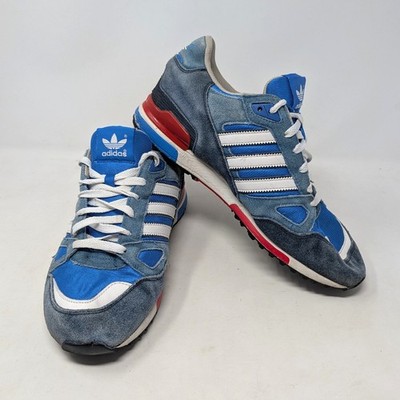 Adidas Originals ZX 750 Bluebird White Red Suede Sneakers Mens 10.5
