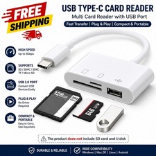 TF/SD Card Adapter Camera Reader Camera Android Type-c For iPhone17 Pro Max Plus