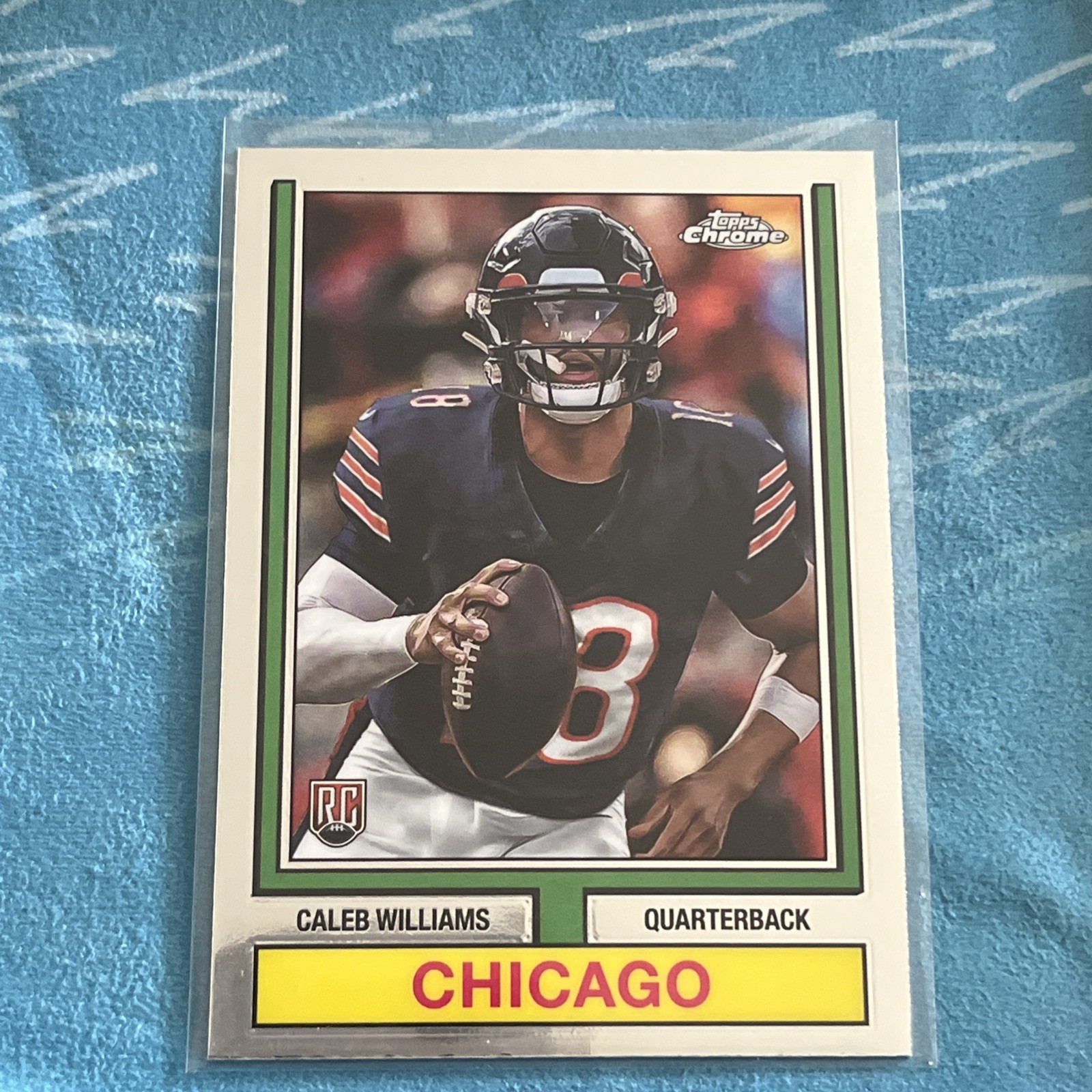 Caleb Williams Topps Chrome 1974 Topps Football #74TF1 Superfractor 1/1