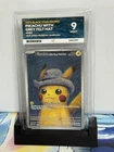 Pokémon Pikachu Grey Felt Hat SVP 085 Black Star Promo Graded Ace 9 MINT