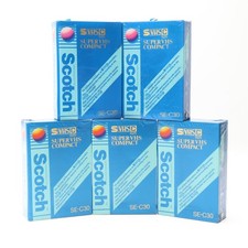 SCOTCH SE-C30 30 Minute SVHS-C Super VHS 5 Pack Camcorder Tape N.O.S - VM0136