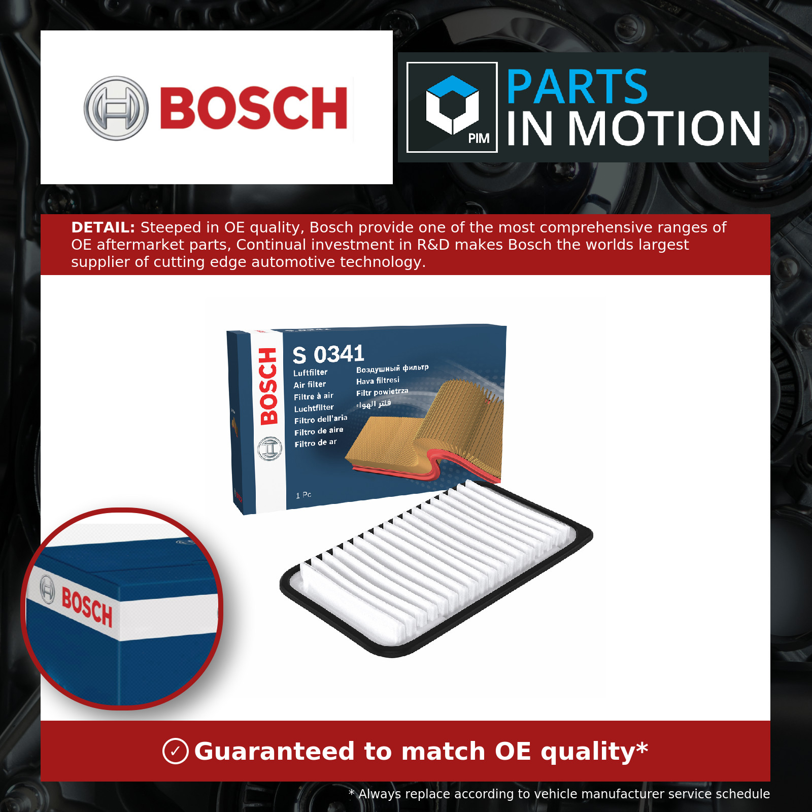 BOSCH Air filter OPEL,SUZUKI,VAUXHALL F 026 400 341 4710951,93195891,1378073KA0 Engine air filter,Engine filter 1378073KA0000,1378073KF01,1378083G00 - Image 8