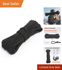 50FT Heavy-Duty Nylon Rope, 1/3 Inch with 793lb Strength for all Outdoor Adve...