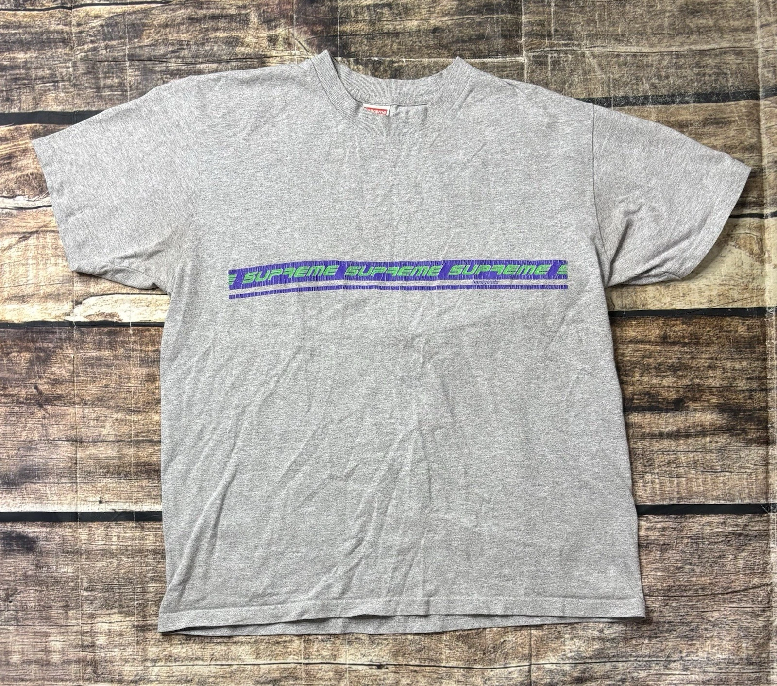 Supreme T Shirt Homme Medium Graphique Manches Courtes Col Rond Gris