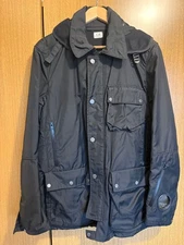 Vintage 1990's 2000's C.P. Company Mille Goggle Jacket Size 50 Black Length 77cm