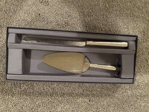 Vera Wang & Wedgwood Cake Knife and Sever Set *Stainless Steel * With Love