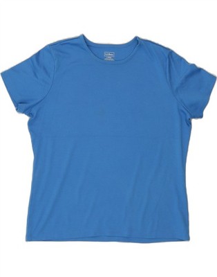 L.L.BEAN Damen T-Shirt Oberteil UK 16 Large blau Baumwolle BK18