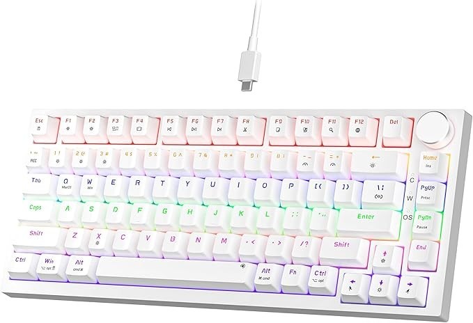 Newmen GM326 Mechanical Keyboard,Wired Gaming Keyboard,75% Percent