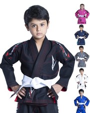 100% Cotton Pearl Weave Kids Brazillian Jiu Jitsu BJJ Gi Attila Series Kimono...