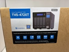 QNAP TVS-472XT 4-Bay NAS +4 SSD (Intel i5-8400T CPU/8GB RAM) Thunderbolt