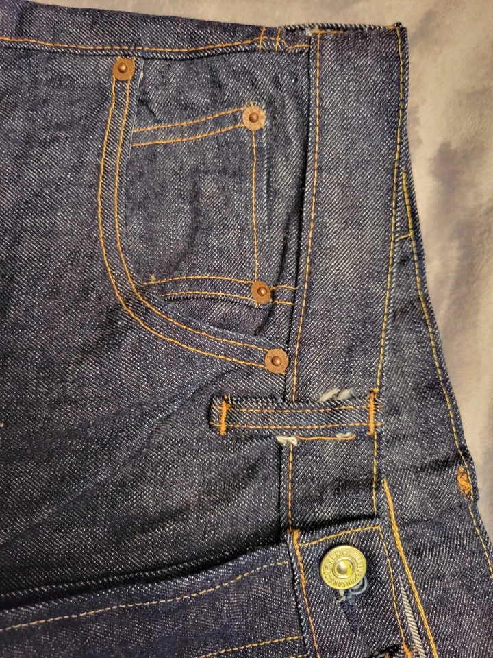 Rugged Bronson 66801 Raw Selvedge Denim Jeans 32x29 Reno Nevada Retro Work Fade - Image 4 of 4