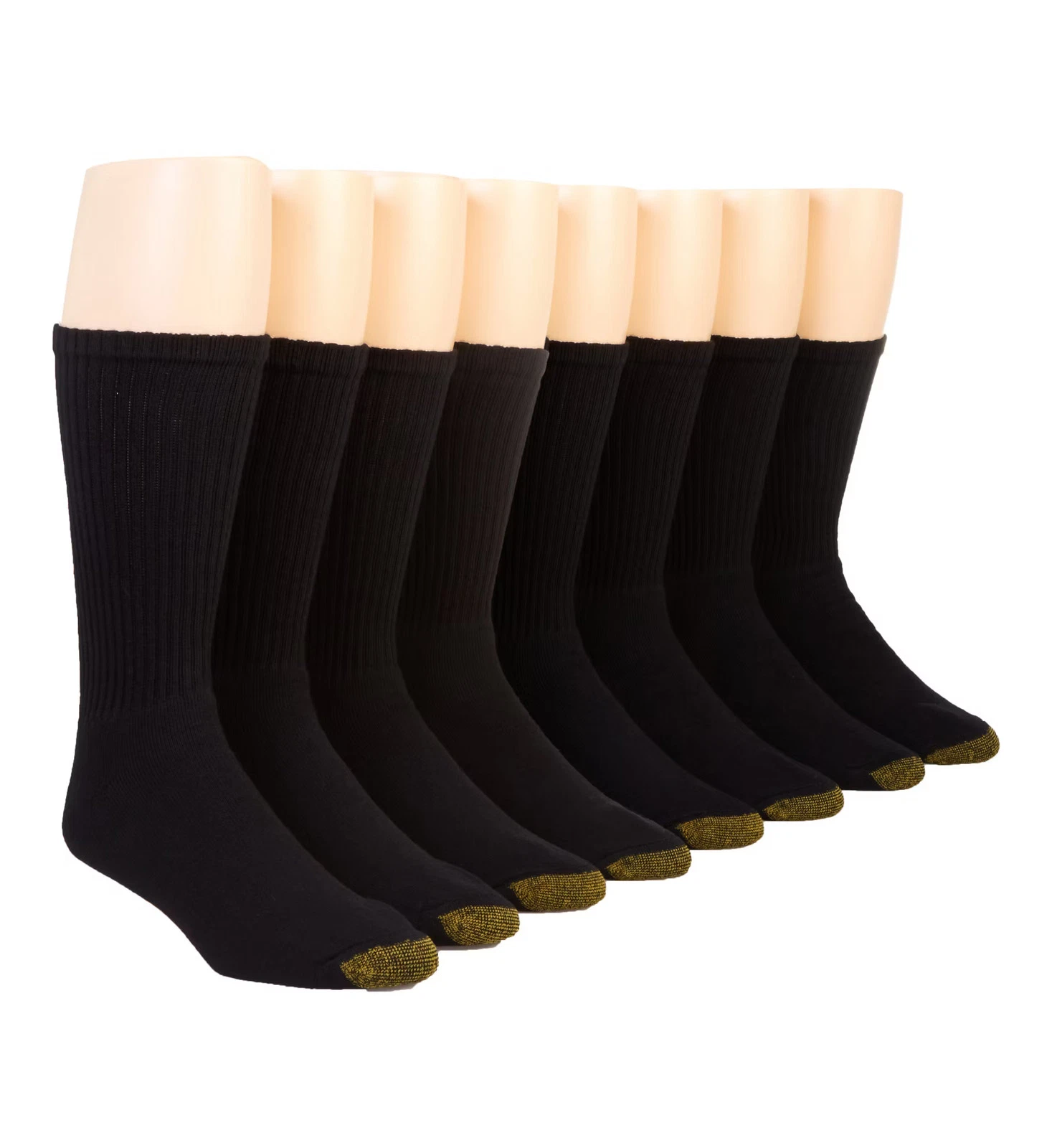 Gold Toe 656SB Cushioned Cotton Crew Socks - 8 Pack