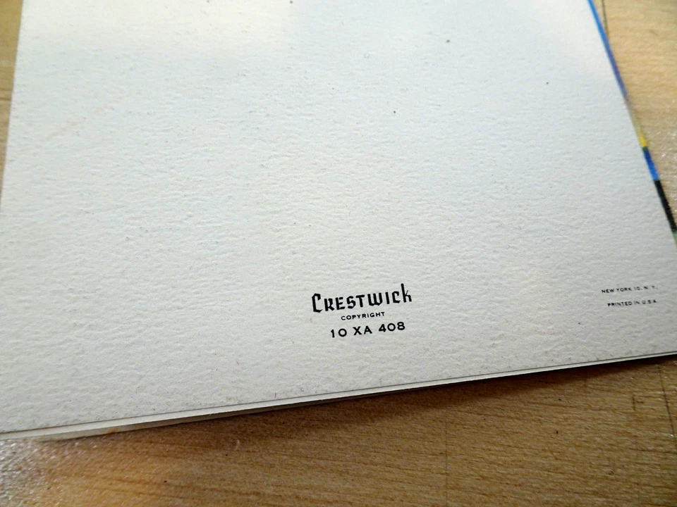 4 Vintage Unused Crestwick CHRISTMAS CARDS Shepherd Girl Holiday Greetings - Image 3 of 3