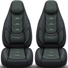 Schonbezüge Sitzbezüge für Peugeot 107 Bj 2005-14 in Schwarz/Olivgrün H13