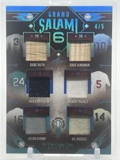 💥BABE RUTH/GRIFFEY JR/PUJOLS💥2022 LEAF IN THE GAME USED SPORTS💥SSP LE #4/5🔥