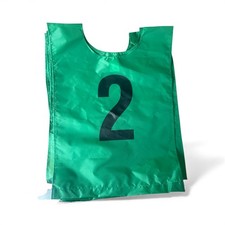 Football Training Bibs Qty 10  (Numbered 2-11) Boys Girls - Green Age 12-14 New