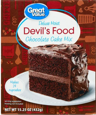 GREAT VALUE Deluxe Moist 'Devil's Food' Chocolate Cake  Mix 432 gr aus USA