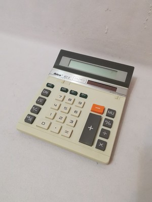 Vintage ibico 102 S Calculator Dual Powered WORKING Retro Desktop Item