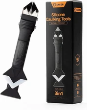 Saker Silicone Caulking Tools-3 in 1 Sealant Finishing Tool Grout Remove Scraper