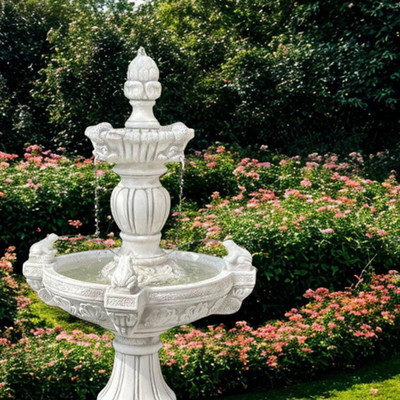   Froschbrunnen Springbrunnen Gartenbrunnen und 2 Pumpen Steinkunst BLACKFORM