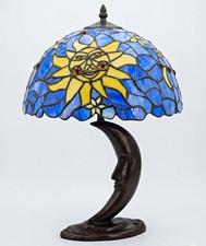Meyda Tiffany "Sun, Moon and Stars" Stained Glass Table Lamp