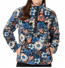 NEW Hurley Women's Soft Midweight Snap Plush Pullover Size XS