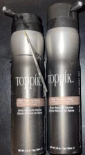 2 Toppik Root Touch Up Spray Lite Brown New Bottles