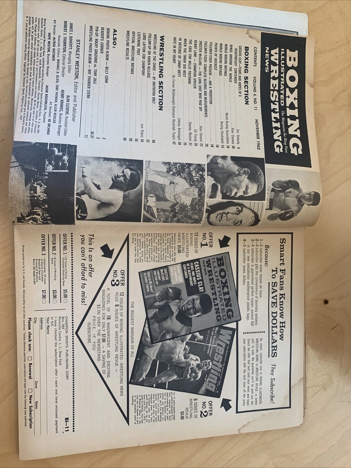 ボクシング イラストレスリング ニュース 1962年11月 カシアス クレイレーン モハメドアリ - 画像3/12