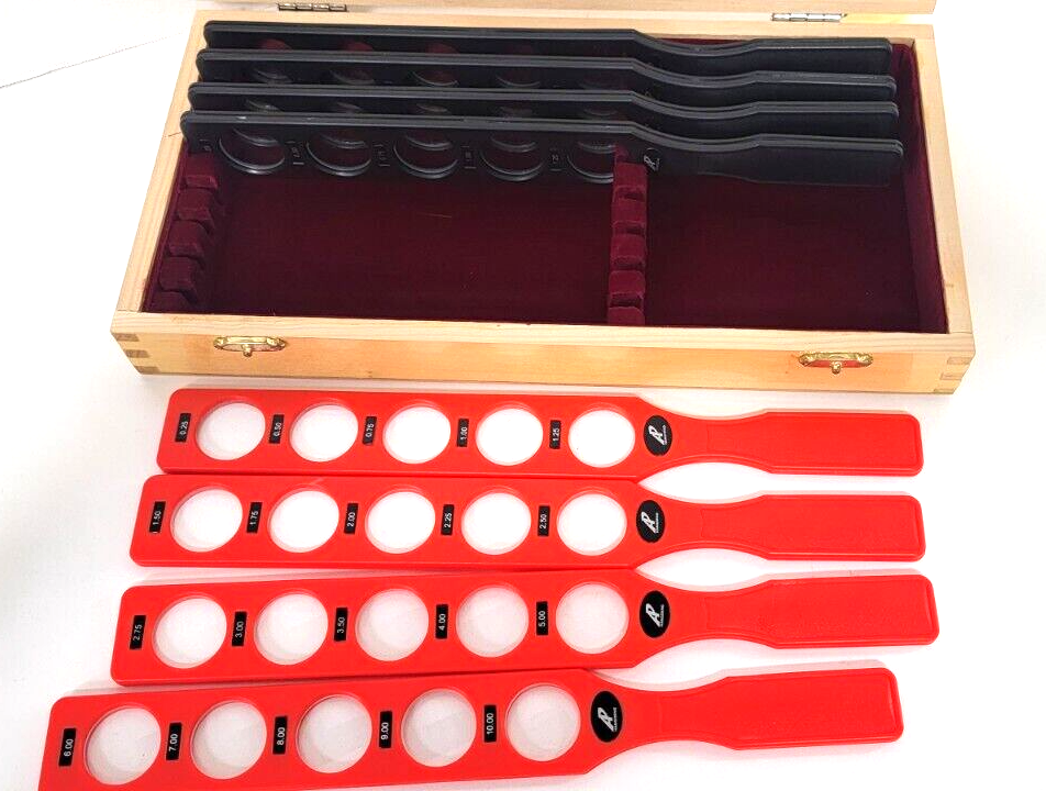 Optometry Retinoscopy Rack Lens Set Plastic 8 Bars 40 Lens Lenses w/ Case O22 eBay