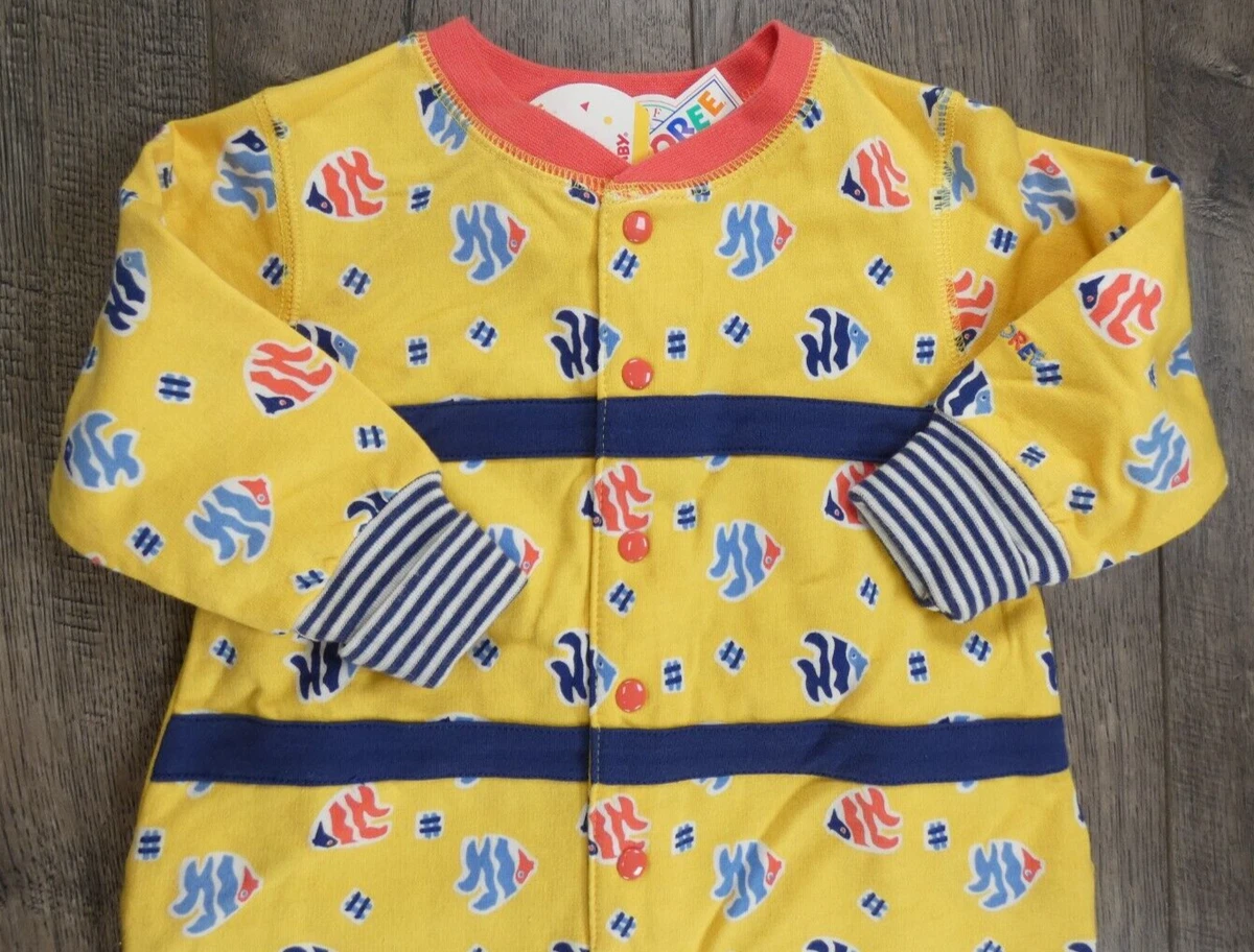 Baby Girl Boy Clothes Rare New Gymboree Vintage Yellow Fish Infant Outfit