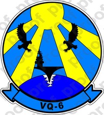 STICKER USN VQ 6 BLACK RAVENS