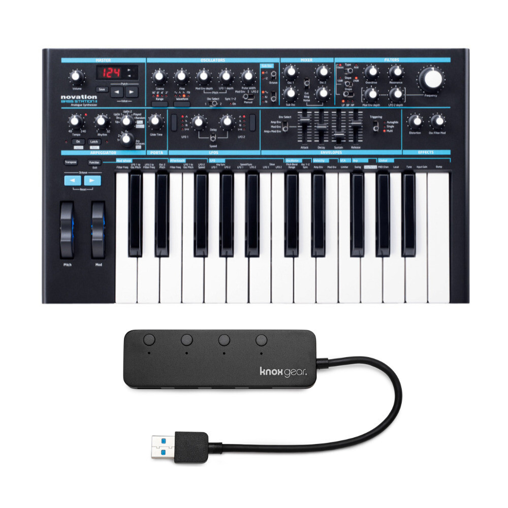 Novation Bass Station II Analog Mono-Synth with Knox Gear 4