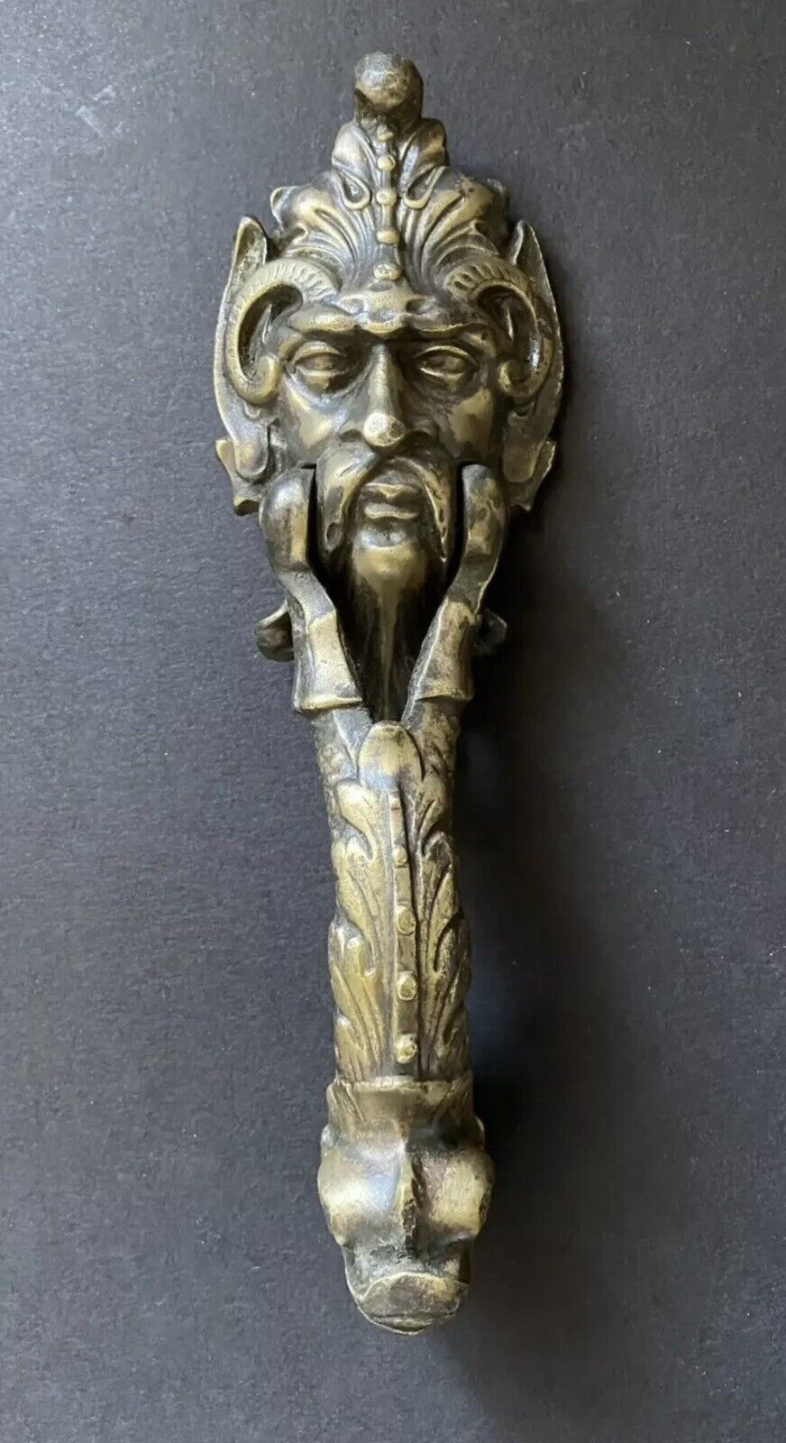 ANTIQUE c1884 VICTORIAN KENRICK 428 POSEIDON and SEA SERPENT DOORKNOCKER