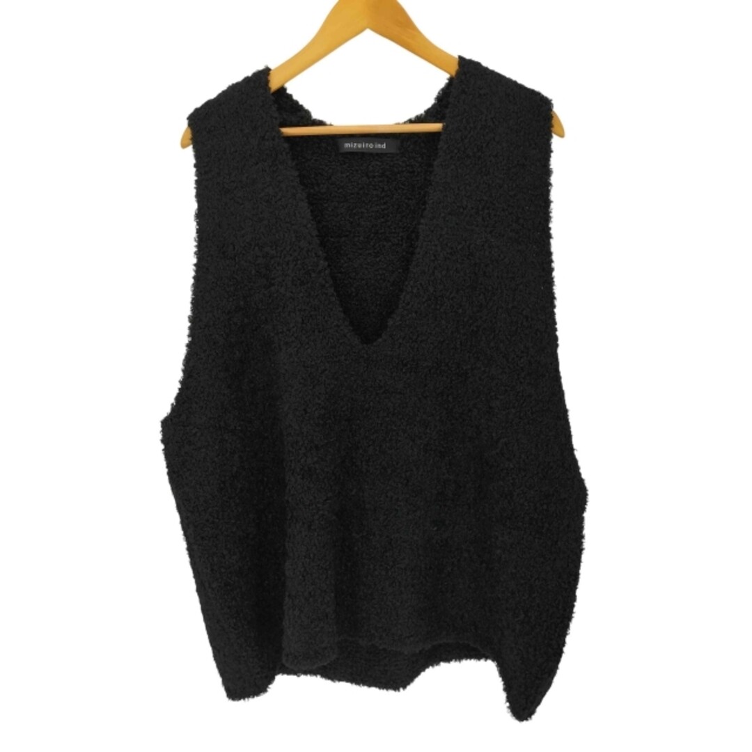 mizuiroind (ミズイロインド)hairy yarn wide vest