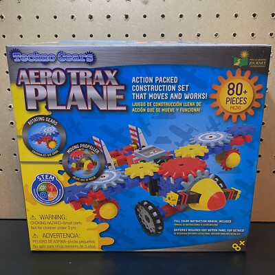 Techno Gears AERO TRAX PLANE CONSTRUCTION SET  80+Pieces A STEM Product- New