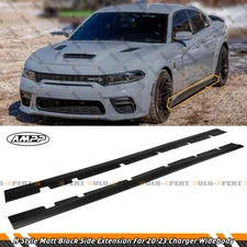 For 20-2023 Dodge Charger SRT Widebody H Style Matte Black Side Skirt Extension
