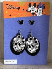 Disney Halloween Mickey Mouse Head Post Stud  Drop Dangle Hook Earrings NEW