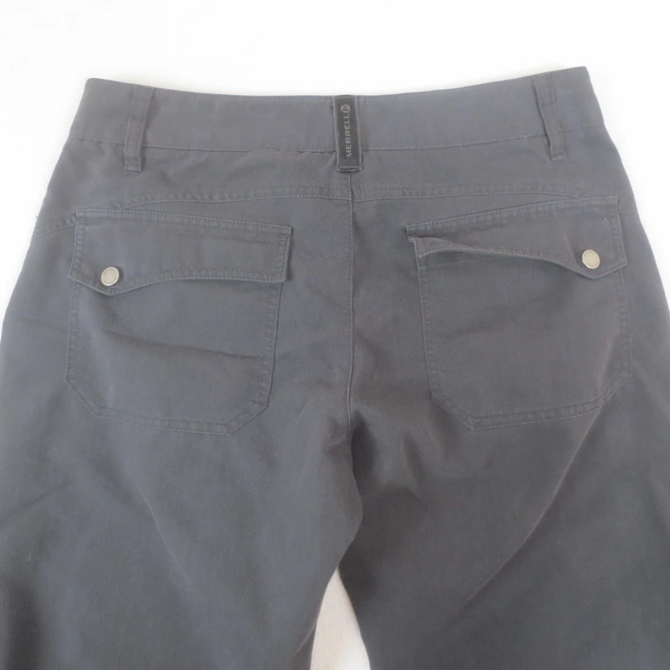 Merrell Pants Womens 8 Charcoal Wide Leg Lightweight Casual Chino Outdoor Hiking - Image 3 of 4
