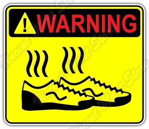 Warning Smelly Shoes Feet Odor Funny Car Bumper Vinyl Sticker