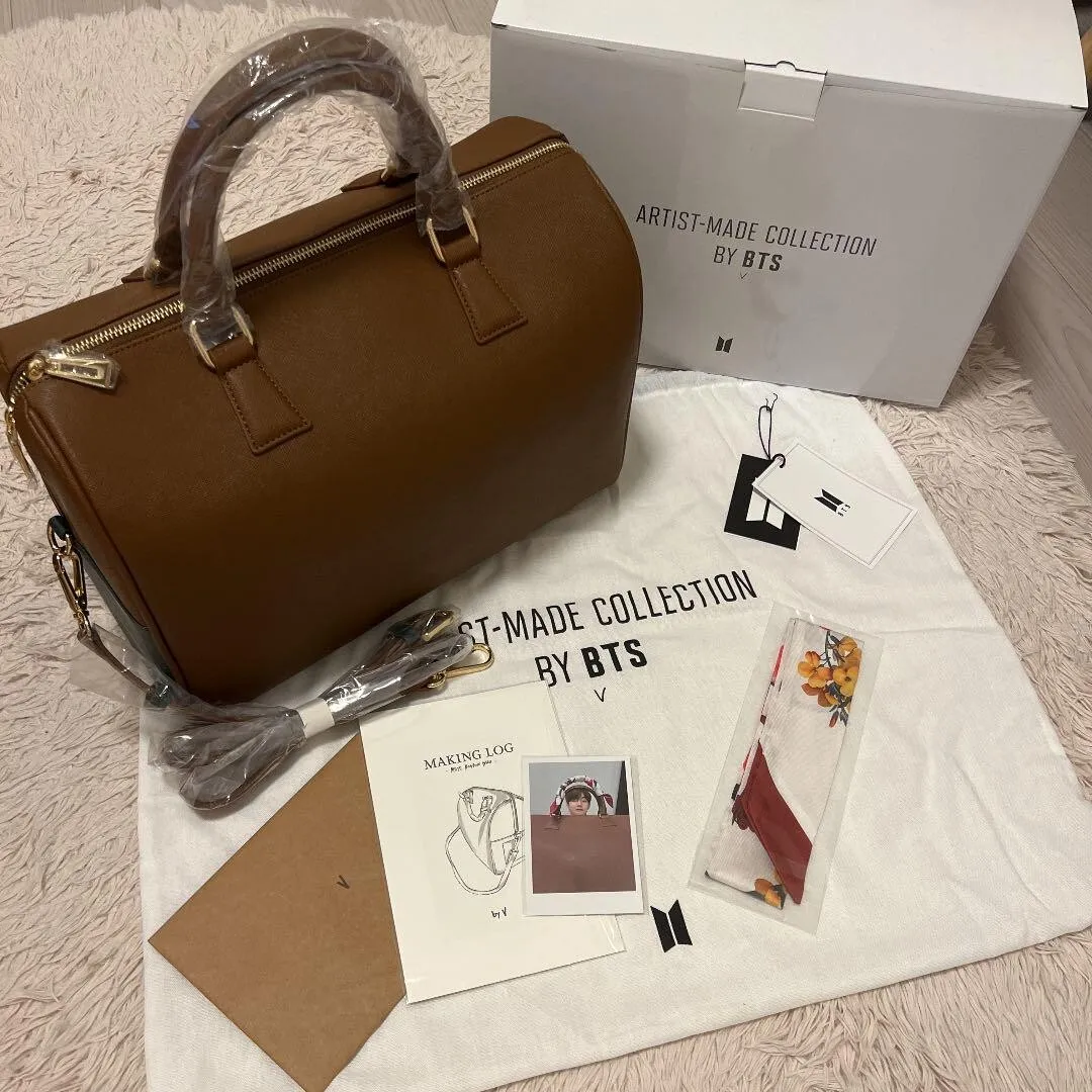 BTS Artist Made Collection V Taehyung Mute Boston Bag w/All